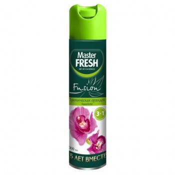 Освежитель воздуха аэрозольный 300мл MASTER FRESH FUSION 3в1 "Тропическая орхидея", шк 73442, С0006348