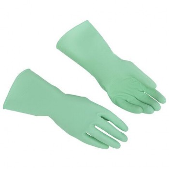 Перчатки VILEDA многоцелевые латексные МНОГОРАЗОВЫЕ х/б напыление, ПРОЧНЫЕ, S (малый) зеленый 174361