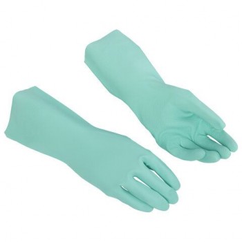 Перчатки VILEDA нитриловые МНОГОРАЗОВЫЕ универсальные, антиаллергенные, S (малый) зеленый, 174379