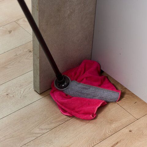 Насадка МОП для швабры юбочка RUBI крепление еврорезьба, микрофибра + скраб 25см, 157, 77080