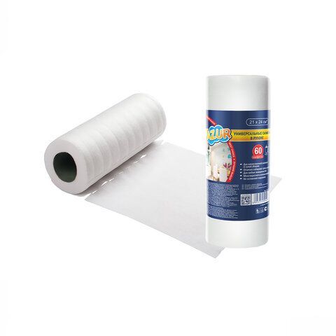 Салфетки универсальные, 21х24см, РУЛОН 60шт, 35г/м2, YORK AZUR, 920390