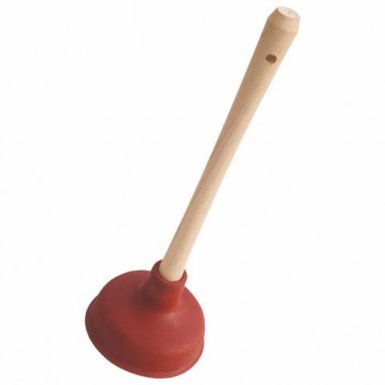 Вантуз с деревянной ручкой, диаметр 15см, высота 35см, YORK, 097110