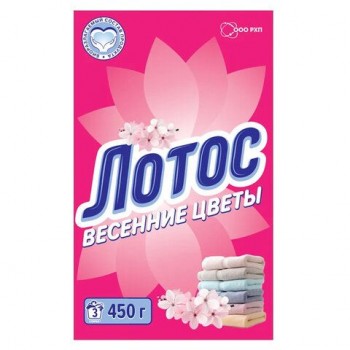 Стиральный порошок универсальный для всех типов белья 450г ЛОТОС 24 шт. "Весенние цветы", МИ, 00000061