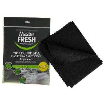 Тряпка для мытья пола из микрофибры, 50х60 см, черная, Master FRESH 20 шт., ШКXXXX