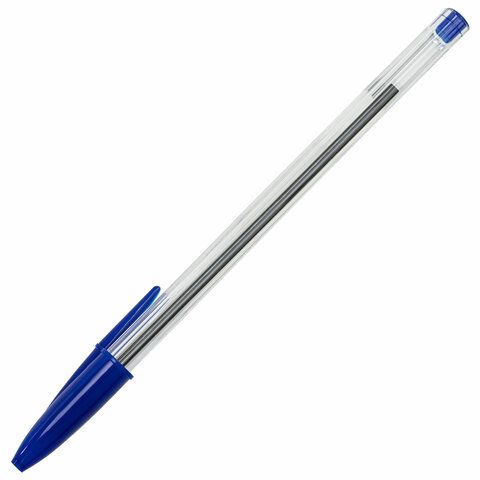 Ручка шариковая STAFF &quot;Basic Budget BP-04&quot;, синяя, ВЫГОДНАЯ УПАКОВКА, КОМПЛЕКТ 50 штук, 880779