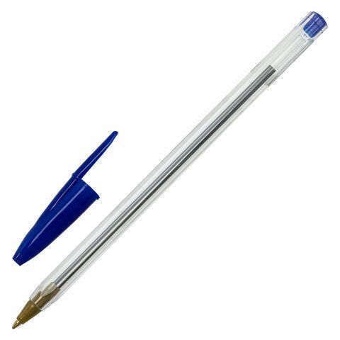 Ручка шариковая STAFF &quot;Basic Budget BP-04&quot;, синяя, ВЫГОДНАЯ УПАКОВКА, КОМПЛЕКТ 50 штук, 880779