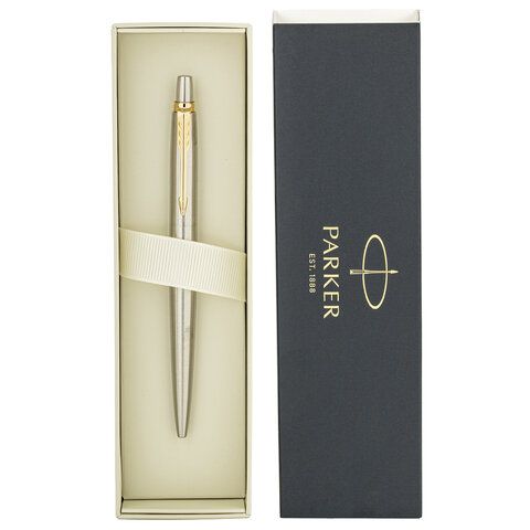 Ручка шариковая PARKER &quot;Jotter Core Stainless Steel GT&quot;, пакет, 880887
