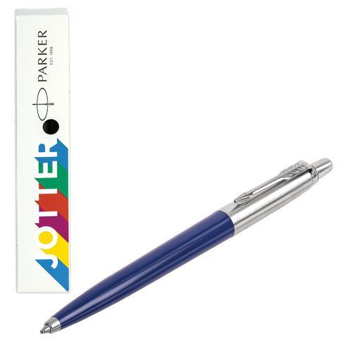 Ручка шариковая PARKER &quot;Jotter Plastic CT&quot;, корпус синий, ежедневник А5 синий, пакет, 880896