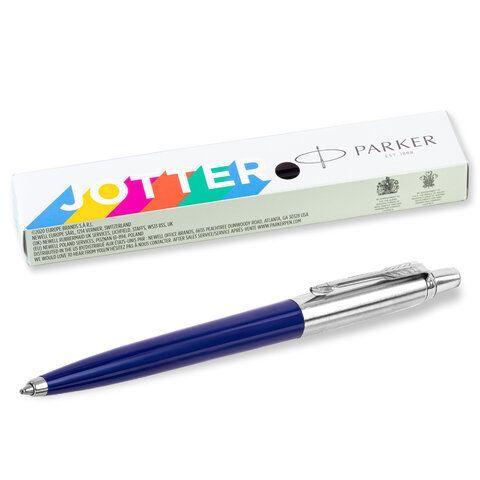 Ручка шариковая PARKER &quot;Jotter Plastic CT&quot;, корпус синий, ежедневник А5 синий, пакет, 880896