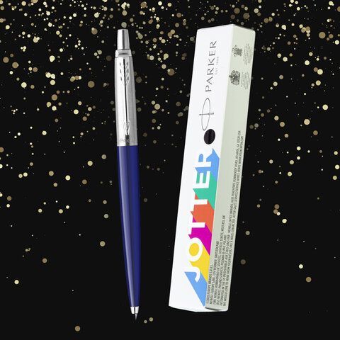 Ручка шариковая PARKER &quot;Jotter Plastic CT&quot;, корпус синий, ежедневник А5 синий, пакет, 880896