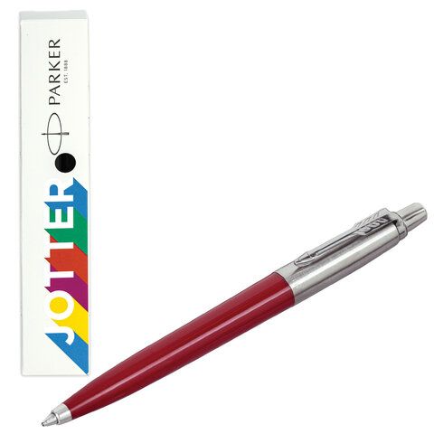 Ручка шариковая PARKER &quot;Jotter Plastic CT&quot;, корпус красный, ежедневник А5 красный, пакет, 880897