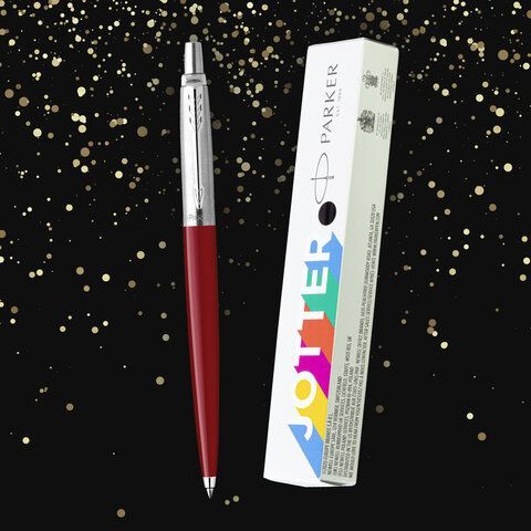 Ручка шариковая PARKER &quot;Jotter Plastic CT&quot;, корпус красный, ежедневник А5 красный, пакет, 880897
