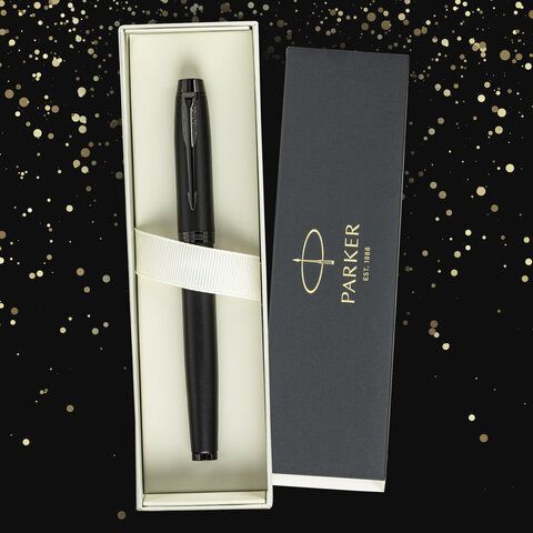 Ручка перьевая PARKER &quot;IM Achromatic Black BT&quot;, ежедневник А5 черный, пакет, 880901