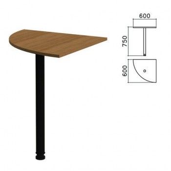 Стол приставной угловой "Канц", 600х600х750 мм, цвет орех пирамидальный (КОМПЛЕКТ)