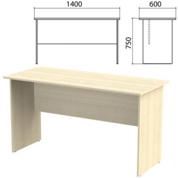 Стол письменный "Канц", 1400х600х750 мм, цвет дуб молочный (КОМПЛЕКТ)